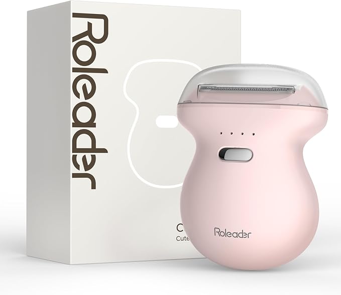 Mini Womens Electric Shaver Travel-Sized Body Hair Trimmer, Palm-Perfect Hair Removal Razor with LED Display, Waterproof Wet/Dry Use Type-C Charging, On-The-Go Pink
