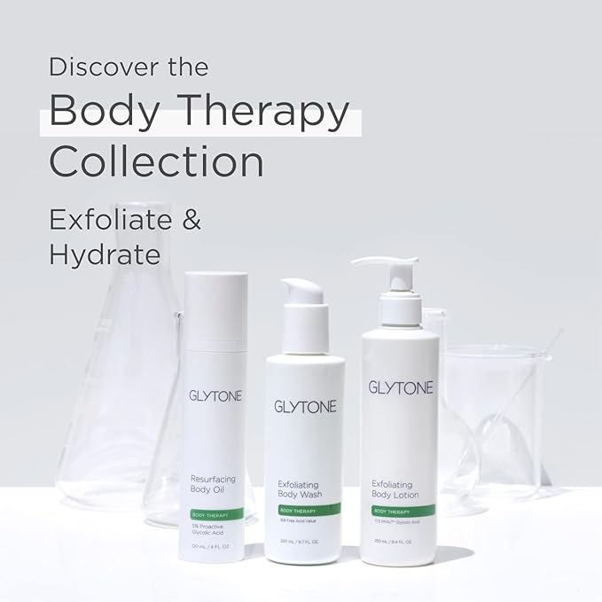 Glytone Resurfacing Body Oil– Nourishing & moisturizing anti aging Body Oil for dry Skin & Keratosis Pilaris –5% Proactive Glycolic Acid After Shower oil for Body–Unscented, Non Toxic 4 Fl oz