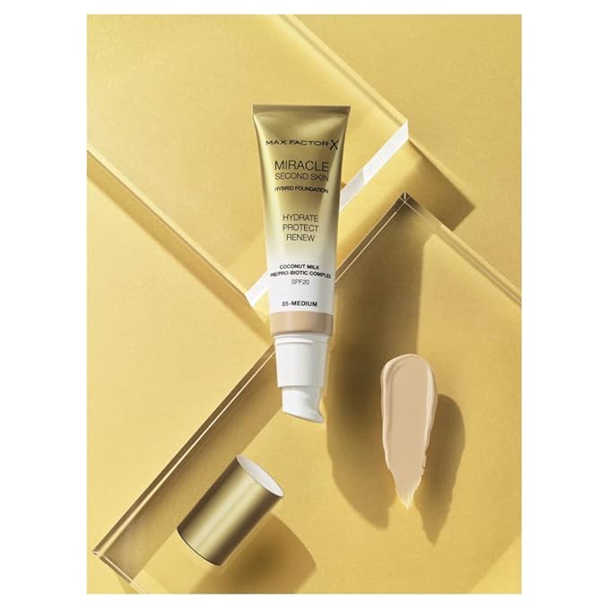 Max Factor Miracle Second Skin Foundation SPF 20-01 Fair Foundation Women 1.01 oz
