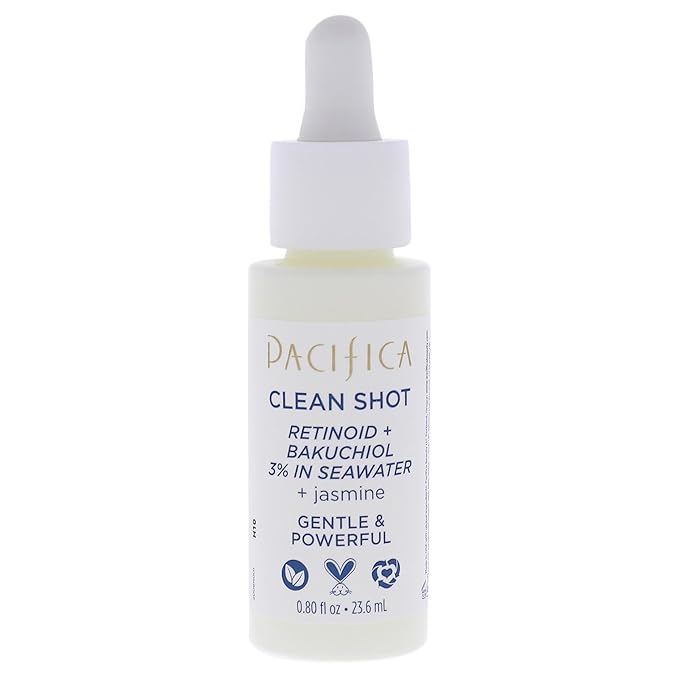 Pacifica Clean Shot Retinoid and Bakuchiol 3 Percent In Seawater Unisex 0.8 oz