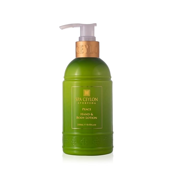 SPA CEYLON Peace Hand and Body Lotion | Calming Herbal Moisturizer with Coconut, Almond & Lemongrass | Gentle & Soothing for All Skin Types