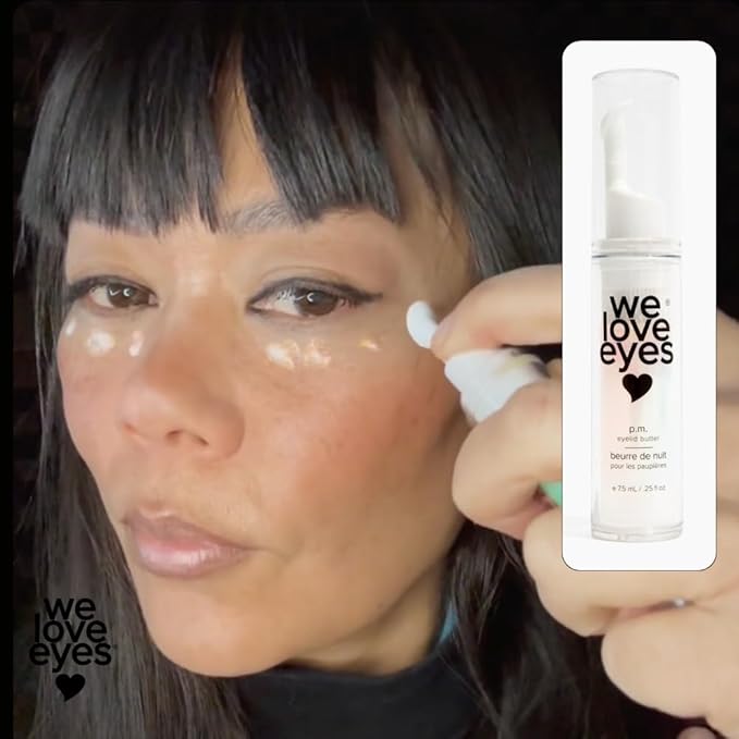 We Love Eyes - P.M. Eyelid Butter - Night time eye cream to lock moisture in while you sleep. Improve fine lines, dark circles, & puffy eyes while asleep