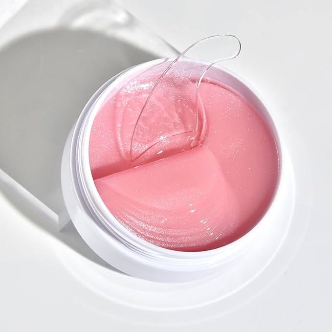 Nourishing Collagen & Peptide Under Eye Patches. With Vitamin E and Hyalauronic Acid. All Organic, Vegan and Paraben Free. (Pink)