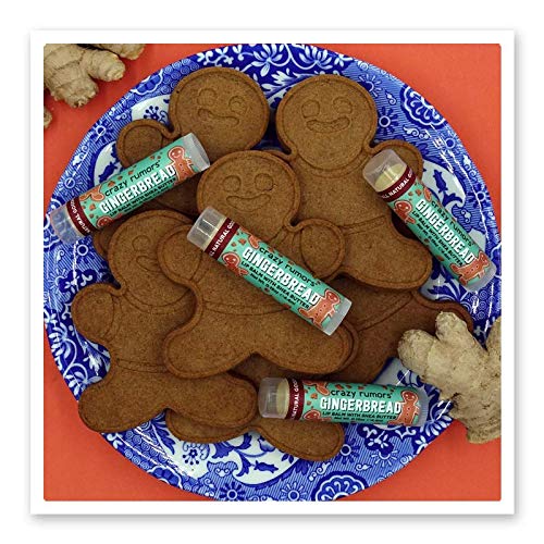 Crazy Rumors Gingerbread Lip Balm. 100% Natural, Vegan, Plant-Based, Made in USA (1-Pack)