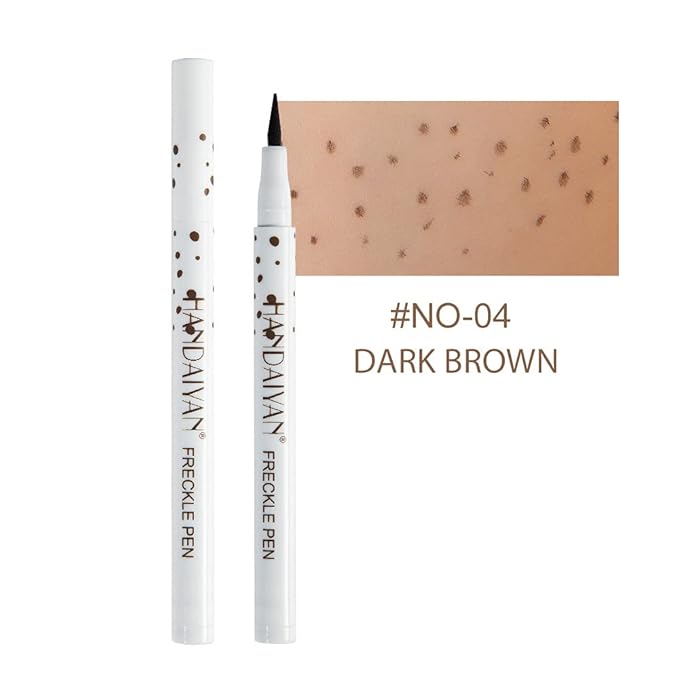 Freckle Pen 4 Colors Natural Freckle Pen Fake Freckle Pen Waterproof Long Lasting Soft Spots Natural Relaxing Sun Makeup (4PC)