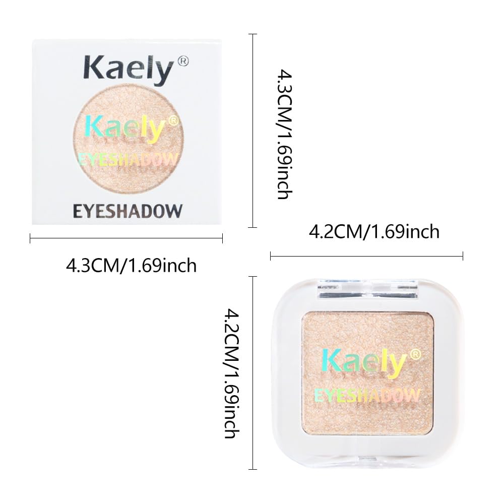 Glitter Singe Eye Shadow Palette Makeup, Pearl White Glitter Monochrome Eyeshadow For Old Women, Mini Pressed Pigmented Waterproof Sombras Para Ojos, Vegan, Talc, Paraben & Cruelty Free, 12