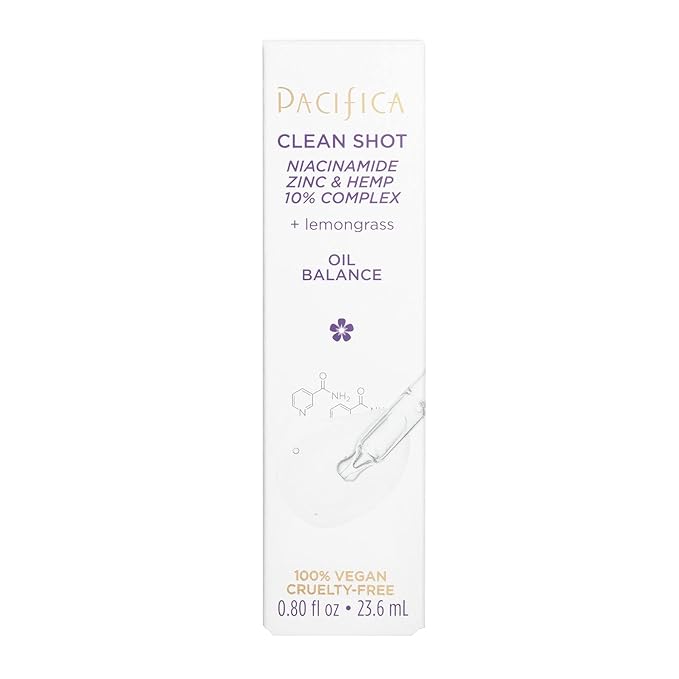 Pacifica Clean Shot Niacinamide Zinc and Hemp 10 Percent Complex Unisex 0.8 oz