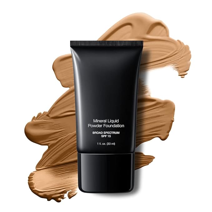 Jolie Mineral Liquid Powder Foundation SPF 15 1 Fl. Oz. Hypoallergenic - For All Skin Types (Warm Nude)