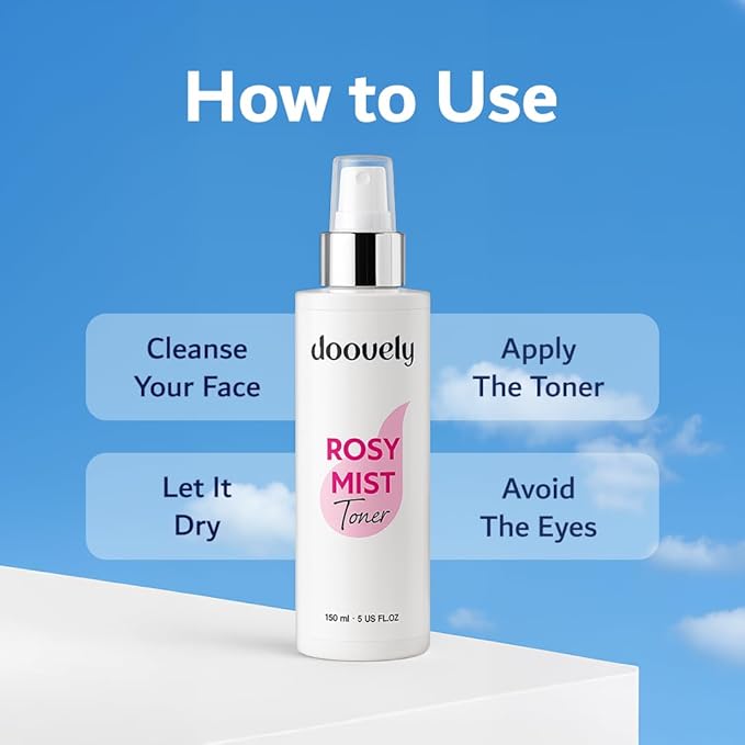 Rosy Mist Hydrating Toner – 150ml, Rose Water Spray for Face | Refreshing Toner & Face Mist Hydrating Spray for Glowing Skin, Instant Hydration, and Natural Radiance – All Skin Types.