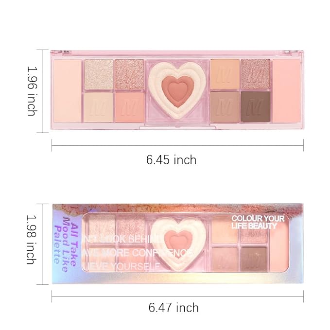 12 Colors Nude White Orange Matte Shimmer Eyeshadow Palette for Eye Makeup,High Pigmented Brown Eye Shadow Primers Powder Palet de sombras de ojos