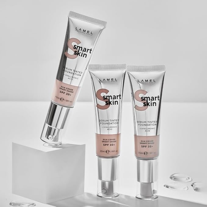 Lamel- Smart Skin Serum Tinted Foundation - 409 Deep Beige | Smoothens skin | Weightless texture| Blurs pores | All-day wear | 35ml