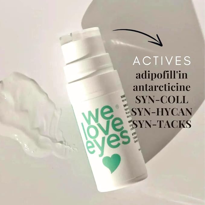 We Love Eyes - Shrubtox - Active Hyaluronic Eye Glass gel with 5 collagen boosting actives - Improves fine lines and wrinkles