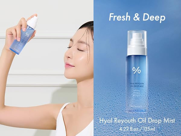 leegeehaam Dr.Ceuracle Hyal Reyouth Oil Drop Mist (125ml / 4.22 fl. oz.) - Facial Serum Mist with Hyaluronic Acid, Panthenol, Fructan, Soothing and Hydrating for All Skin Types