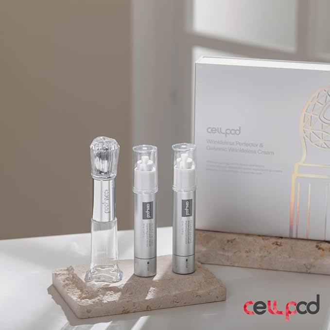 Wrinkleless Perfector & Galvanic Wrinkleless Cream - Galvanic Facial Vibration device with Eye Cream Cream 2 ea. (0.68 fl. oz. for each) - for Anti-Aging, Anti-Wrinkle, and Eye Brightening