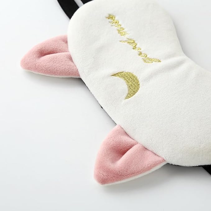 2PCS Eye Mask for Sleeping Cute Sailor Moon Natural Sleep Eye Mask Eyeshade Cover Shade Eye Patch Soft Portable Blindfold Travel Eyepatch for Girls Boys Women Men