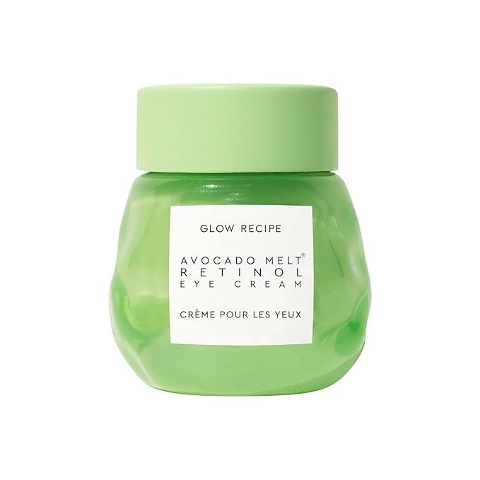 Glow Recipe Avocado Retinol Eye Cream for Wrinkles - Overnight Under Eye Cream for Dark Circles, Firming & Brightening Dull, Puffy Eyes - Time Release Niacinamide & Caffeine Eye Cream (15ml)