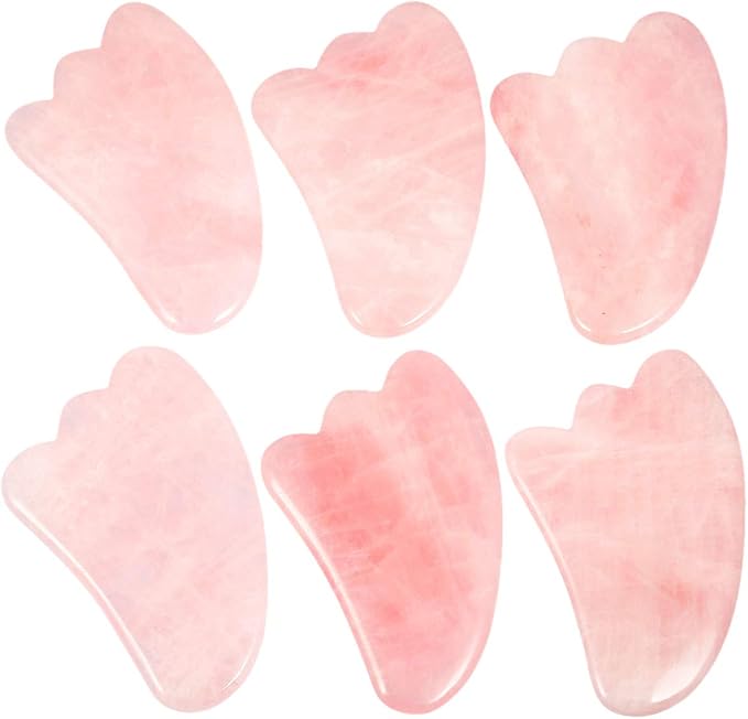 mookaitedecor Rose Quartz Roller & Gua Sha Tool for Face and Neck Massage, Facial Massager for Anti Aging