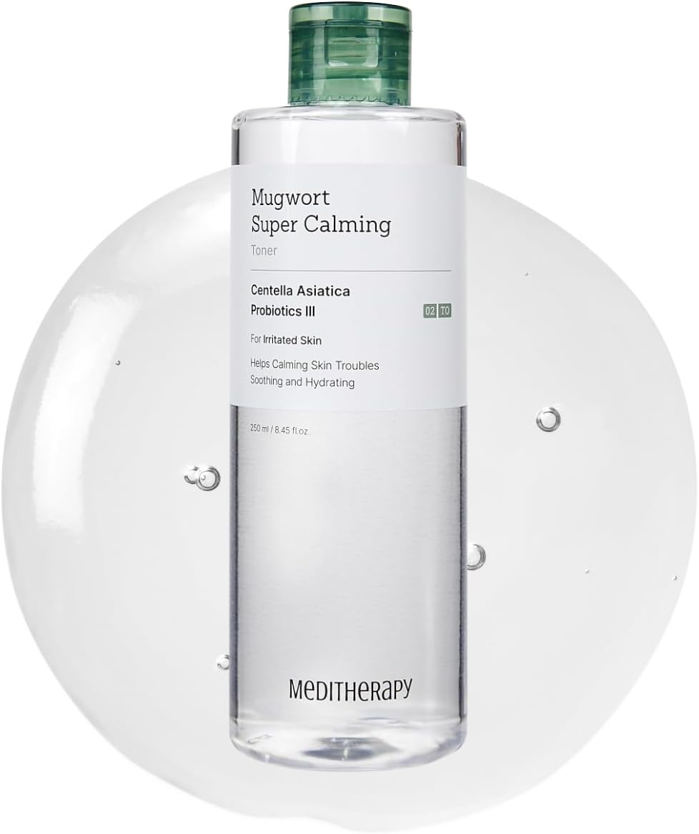 Mugwort Super Calming Toner - Korean Hydrating Toner for face, Purifying Mugwort Essence, Soothing, Calming, Refreshing Facial Toner for Oily, Dry, and Sensitive Skin, Daily Skin Care, 8.45 fl.oz