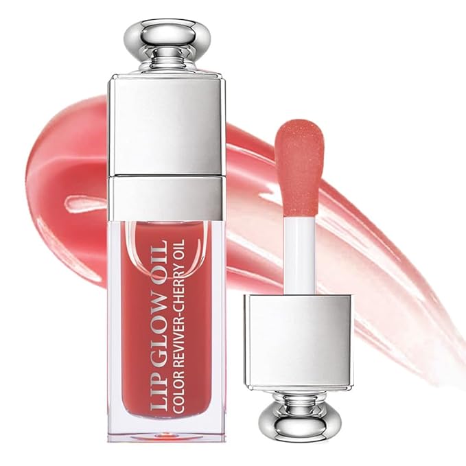 Moisturizing Lip Oil,No-Sticky Lip Gloss Lip Balm Lip Care,Fruit Flavoured Lip Oil For Dry Lip's Moisturizing Hydrating And Nourishing (012#ROSEWOOD) 0.2 OZ