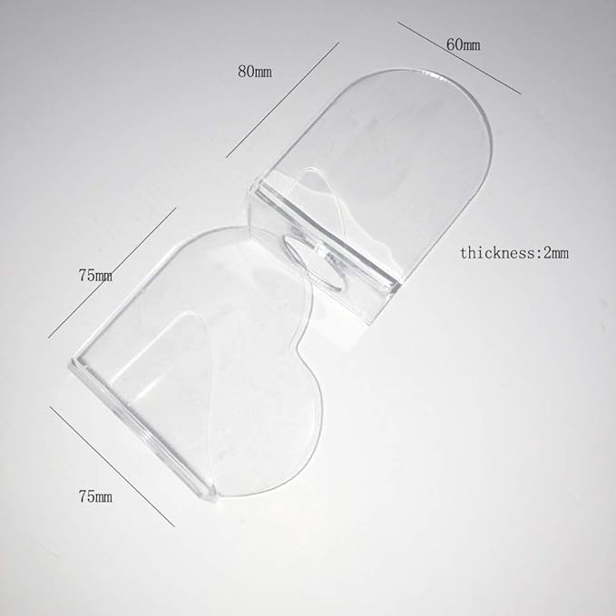 2pcs Heart-shaped Clear Acrylic Nail Art Display Cosmetic Makeup Palette Spatula Tool Best for Nail Art Eye Shadow Eyelash Beauty Accessories