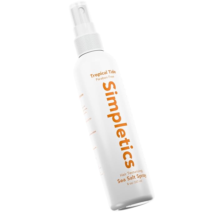 Himalayan Sea Salt Spray for Hair - All Natural, 5 Ingredient Texturizing and Volumizing Product - Tropical Scented - Beach Look To Add Volume & Texture - Unisex - 240ml...