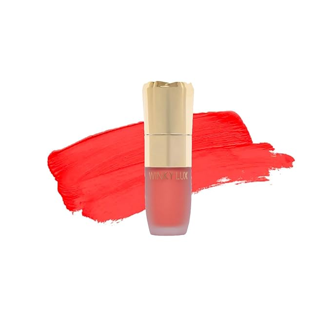 Winky Lux Cheeky Rose Liquid Blush, Gel Cream Blush Wand, Blendable & Buildable Pigment, Long Lasting Weightless Velvet Finish, Deep Coral Blush, Darling