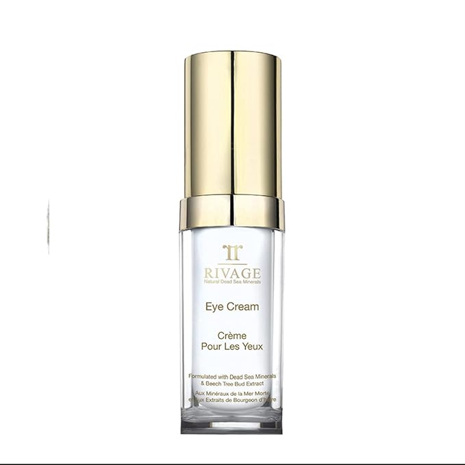RIVAGE NATURAL DEAD SEA MINERALS Eye Cream 20ML ENHANCED WITH DEAD SEA SALT FORMULATED with DEAD SEA MINERALS and BEECH TREE BUD EXTRACT VEGAN FRIENDLY, NO ANIMAL TESTING, NO HARSH CHEMICALS