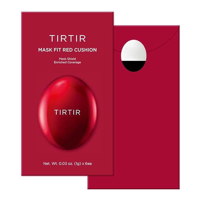 TIRTIR Mask Fit Red Cushion Foundation *Trial Kit* #Light | Japan's No.1 Choice for Glass skin, Long-Lasting, Lightweight, Buildable Coverage, Semi-Matte