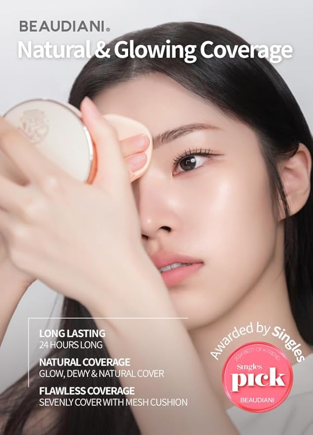 Mesh tight up cushion foundation 03, medium beige, Korean compact foundation, natural coverage, glow, sweat proof makeup, long lasting, all skin type
