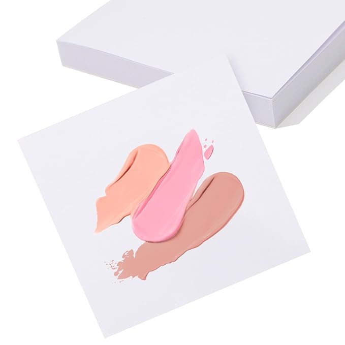 Makartt Gel Nail Polish Palette Paper, Disposable Nail Art Mixing Palette Papers Portable Waterproof Nail Art Drawing Makeup Palette Nail Gel Mixing Tool Nail Supplies Home Salon 50PCS