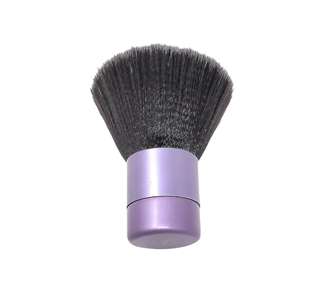 Luxurious and Large Ultra Soft Fluffy Powder Brush, Multipurpose Face, Body, Barber and Beauty Tool, with wooden base Soft Kabuki Brush by BevyGold (Violet)