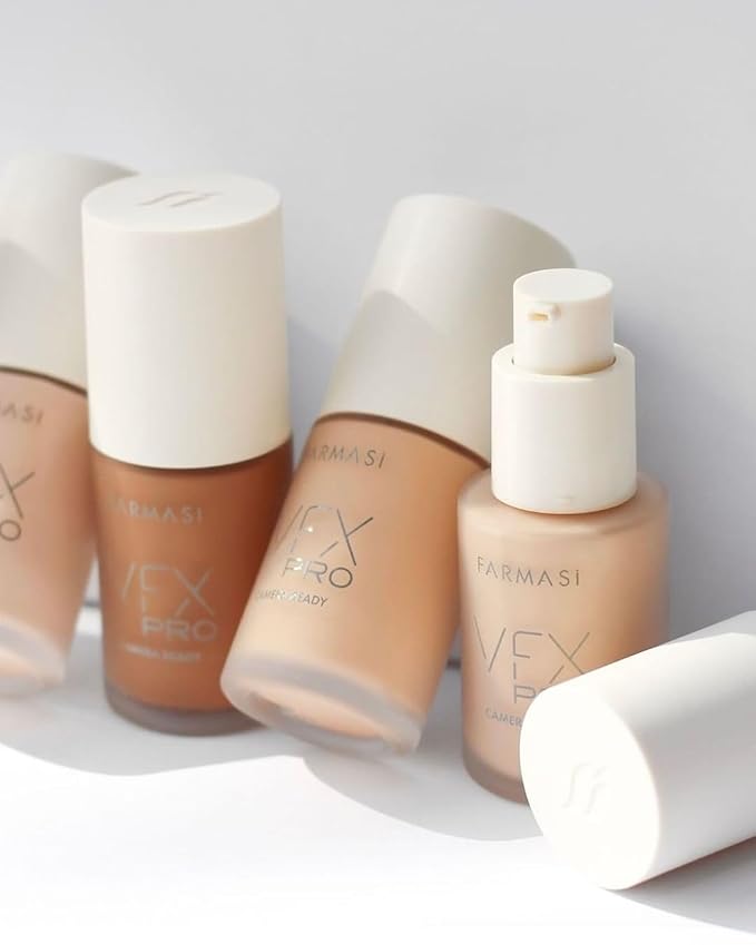 FARMASi Vfx Pro Foundation, Full Coverage Liquid Cream, Lightweight Long Lasting Coverage, Breathable Skin Moisturizer with Color True Matte Blending, Face Makeup, 1 fl. oz / 30 ml - Cool Light 05