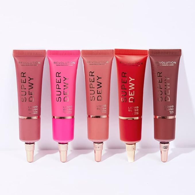 Revolution Beauty, Superdewy Liquid Blush, Richly Pigmented & Buildable, Blendable Formula, Blush Me Up, 0.5 Fl. Oz.
