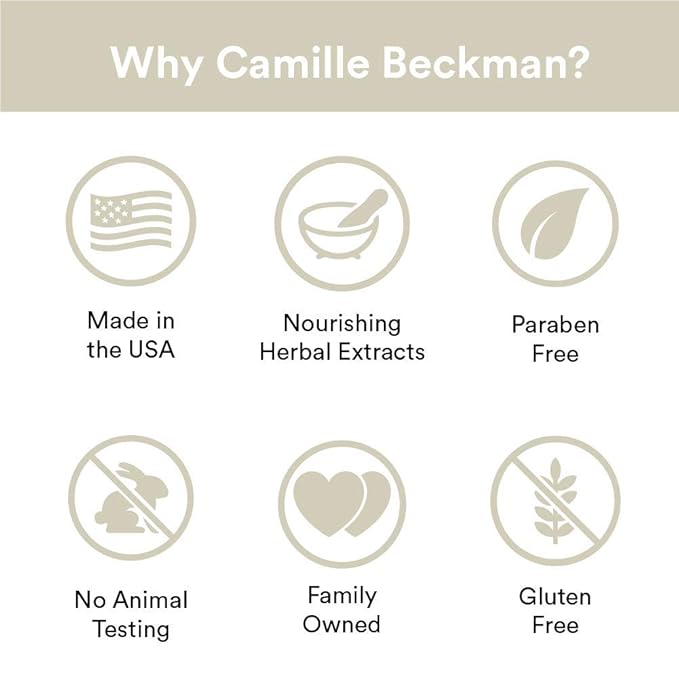 Camille Beckman Essentials Gift Basket, French Vanilla, Glycerine Hand Therapy 6 oz, Silky Body Cream 13 oz, Hand and Shower Cleansing Gel 13 oz, Glycerine Soap 3.5 oz