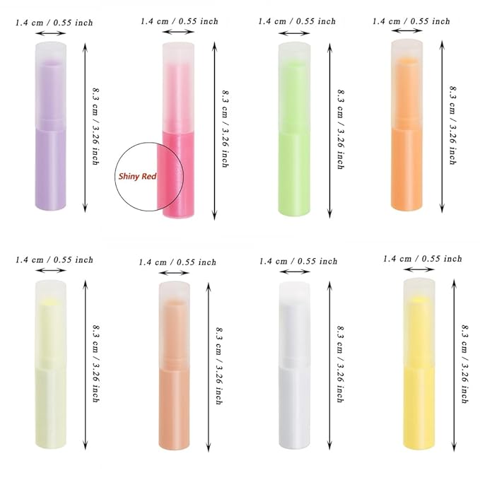 0.14oz Empty Flavored Lip Balm Container Tubes Plastic Homemade Moisturizing Lip Stick with Caps Bulk Fit for Women Adult DIY Making Supplies, 25 Count (Multicolor)