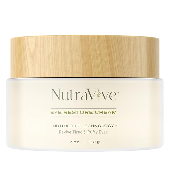 NutraVive Eye Restore Cream – Age Circle & Puffy Eyes Treatment, 1.7 Oz – Revive, Firm & Lift Tired Eyes & Reduce Fine Lines & Wrinkles – Anti-Aging Under Eye Collagen Boosting Cream.