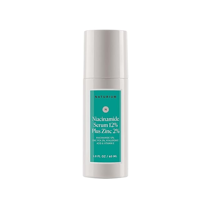 Naturium Niacinamide Face Serum 12% Plus Zinc 2% Jumbo, Anti-Aging, Pore Minimizer & Dark Spot Corrector with Hyaluronic Acid & Vitamin E, Vegan & Cruelty-Free, 2 oz