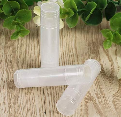 12 Pieces Clear Plastic Empty Lip Balm Tubes Containers DIY Lip Balm Lip Gloss Tube Pipe Bottle