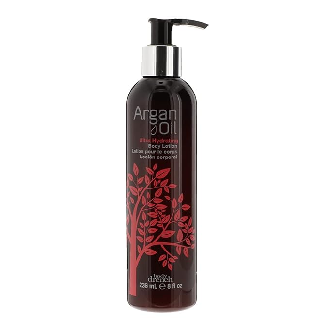 Body Drench Ultra Hydrating Body Lotion with Argan Oil - Nourishing & Moisturizing Body Lotion for Dry Skin, 8 fl oz