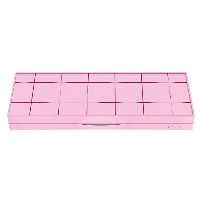 Pupa Milano Pupart S Makeup Palette, 002 Pink, 0.4 oz - Versatile Makeup Kit - Blush for Cheeks - Eyeshadow - Lip Gloss - Lip Cream - Face Makeup