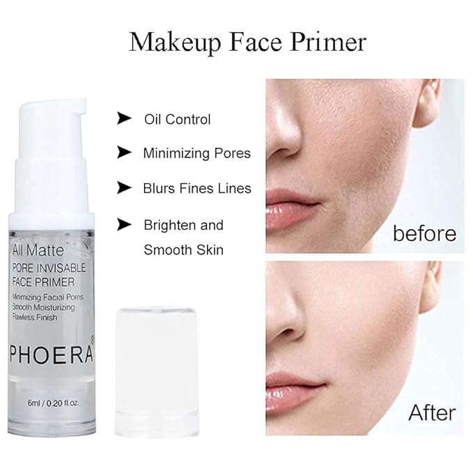 PHOERA Foundation,Mushroom Head Air Cushion CC Cream Natural Foundation,PHOERA Makeup Foundation Full Coverage,Phoera Face Primer, Foundation Brush (104 Buff Beige +04 Buff Beige CC)