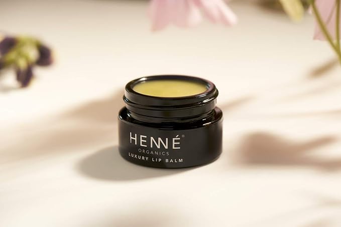 Henné Organics Luxury Lip Balm - Natural and Organic Moisturizer - 0.35 Ounce Jar