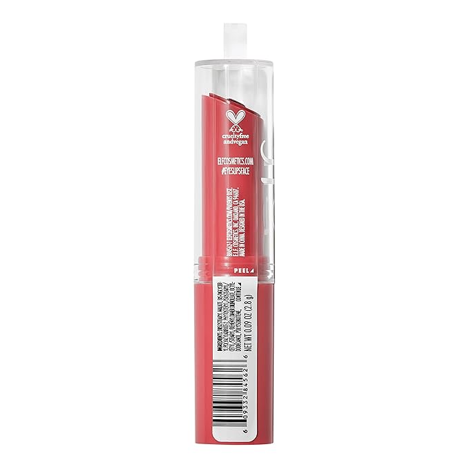 e.l.f. Hydrating Core Lip Shine, Conditioning & Nourishing Lip Balm, Sheer Color Tinted Lip Moisturizer, Joyful, 0.09 Oz