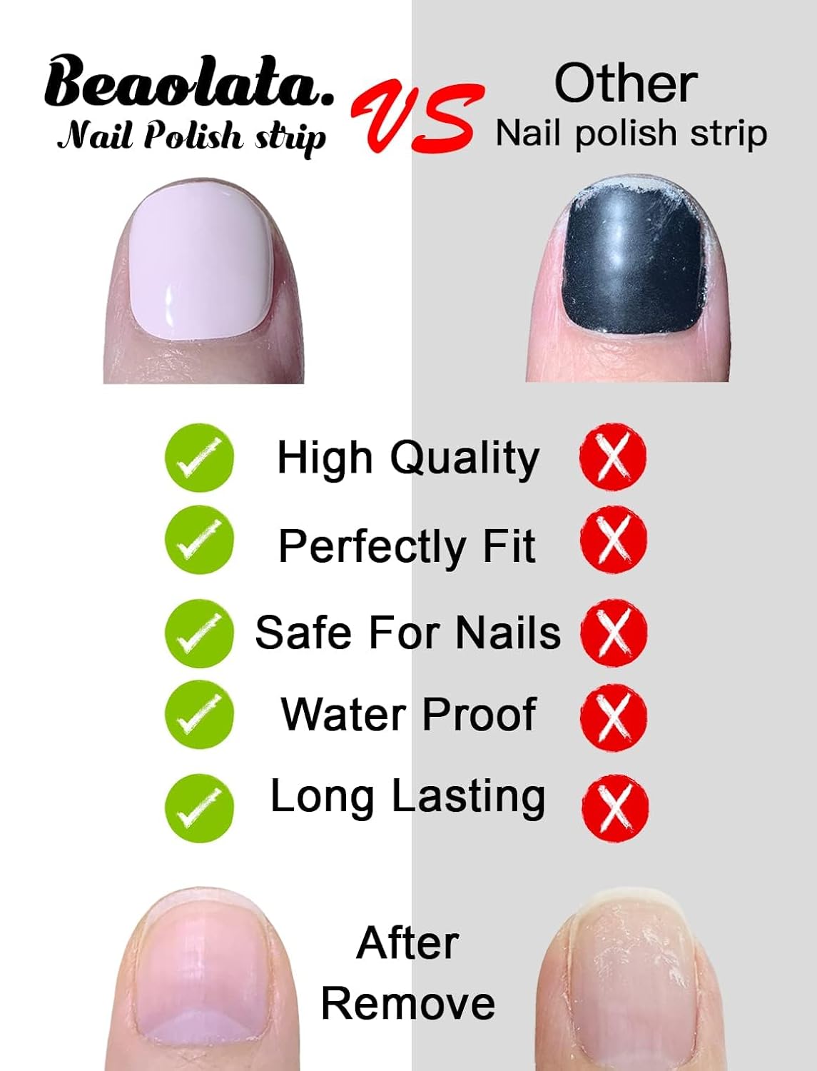 Nail Polish Strips, 32PCS Salon Quality Wraps, Long Lasting Gel Nail Stickers for Women Easy Apply& Remove (Passion Love red)