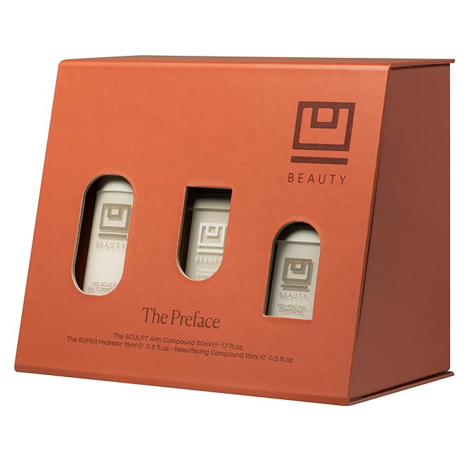 U Beauty Preface Kit | Skin Care Gift Value Set with Retinol, Vitamin C Serum Anti-Aging Essentials Skin Tightening Arm Cream + Facial Hyaluronic Acid Morning and Night - 2.7oz (Set of 3)