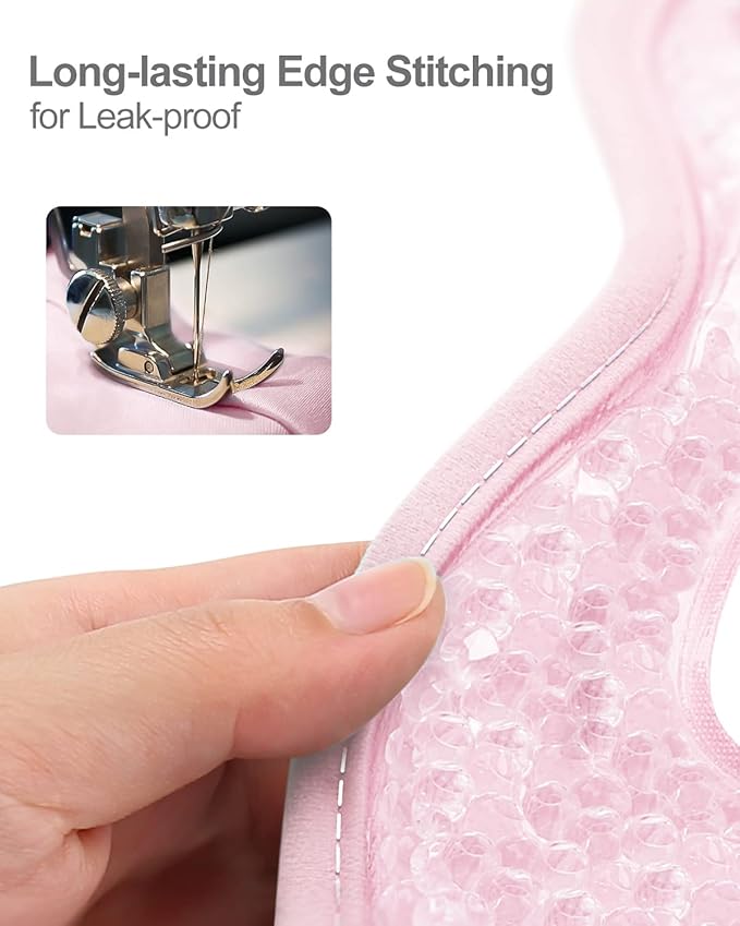 Luxtude Gel Eye Mask Cooling Eye Masks for Dry Eyes 2PCS, Hot Cold Eye Ice Pack Reusable Cold Eye Mask, Frozen Cold Eye Compress for Puffiness/Dark Circles/Headaches/Skincare/Eye Bags (Pink)