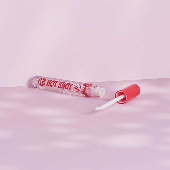 W7 Hot Shot Plumping Gloss Bundle - Enhancing Plump Effect For Fuller Lips - Clear, Natural, High Shine Finish - 2 Pack