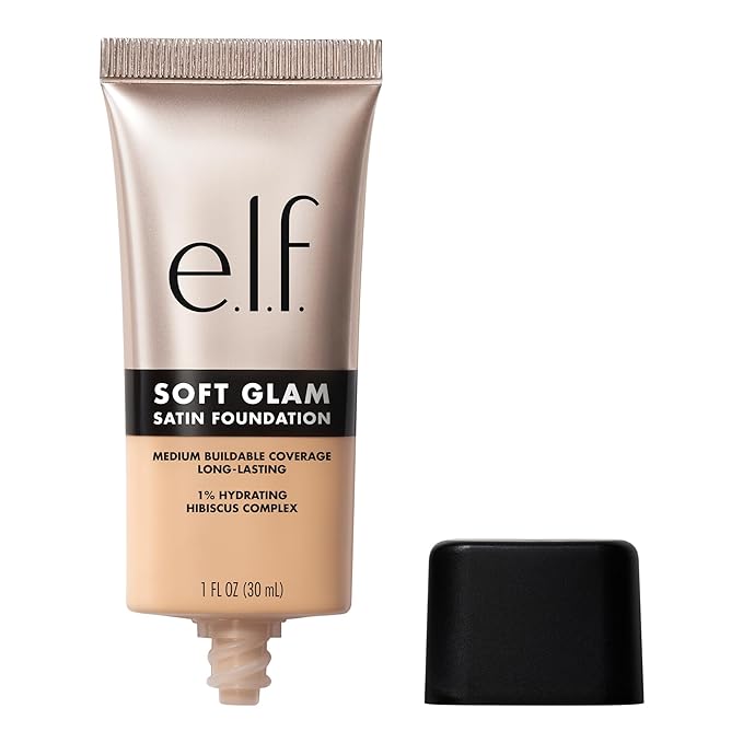 e.l.f. Soft Glam Foundation, Medium Coverage, Long-Lasting & Buildable Foundation For A Smooth, Satin Finish, Vegan & Cruelty-Free, 21 Light Neutral