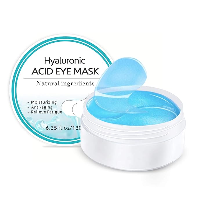 Under Eye Patches, Hyaluronic Acid Eye Mask Moisturizing, 60PCS Eye Gel Pads With Collagen Eye Treatment for Reducing Dark Circles, Wrinkles Anti-Aging, Fine Lines Eye Bags Puffiness Women Men
