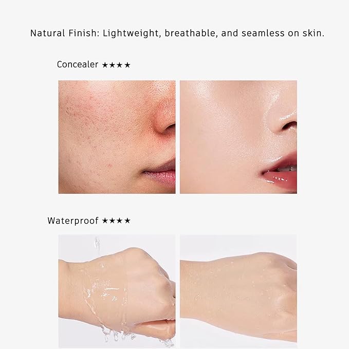 Moisture Cushion CC Cream Foundation for Mature Skin - Flawless Concealer BB Cream with Mushroom Head, Long-Lasting Waterproof Air Cushion CC, Natural honey and pine Makeup cream, Even Skin Tone（03#）
